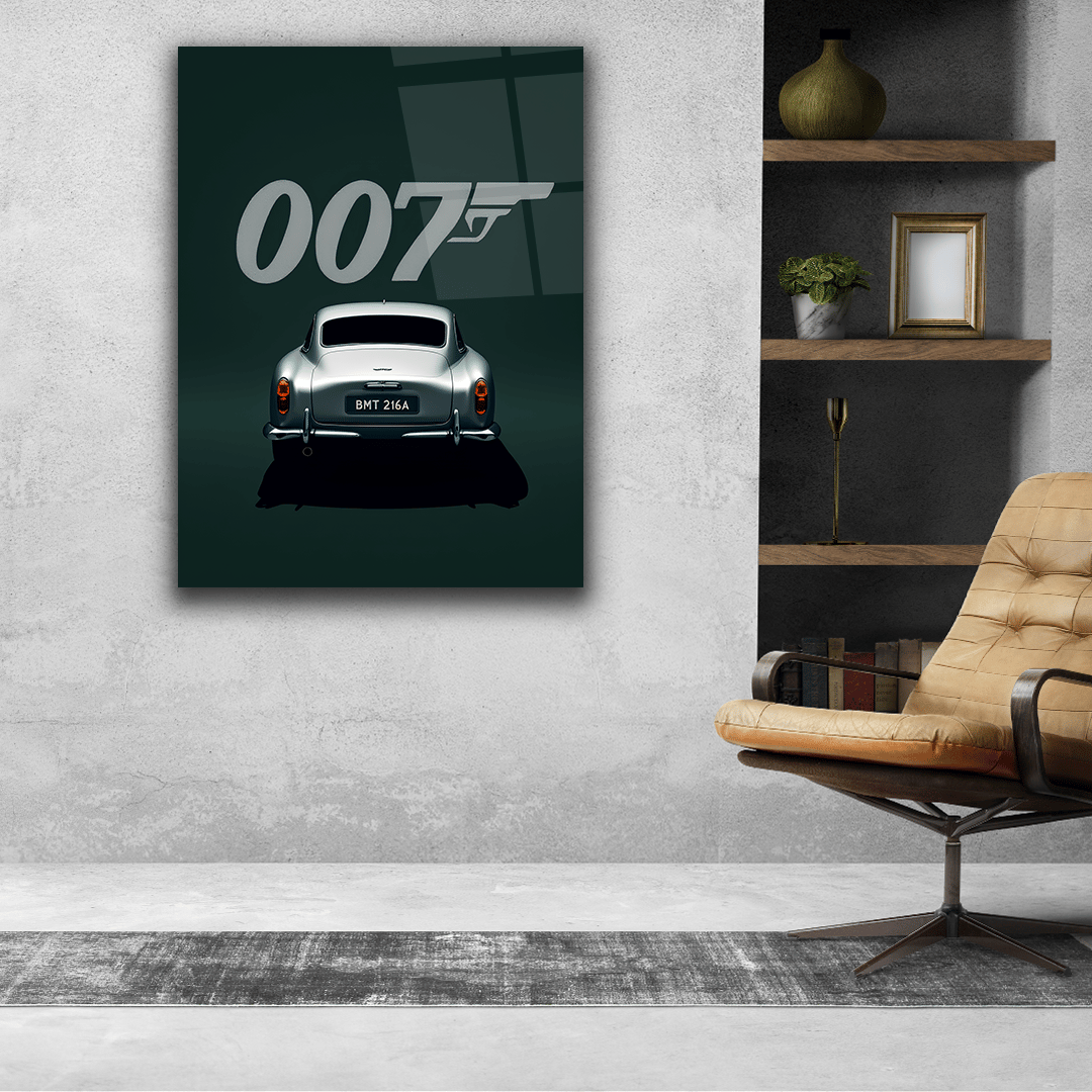 James Bond'un Arabası Dikey Cam Tablo