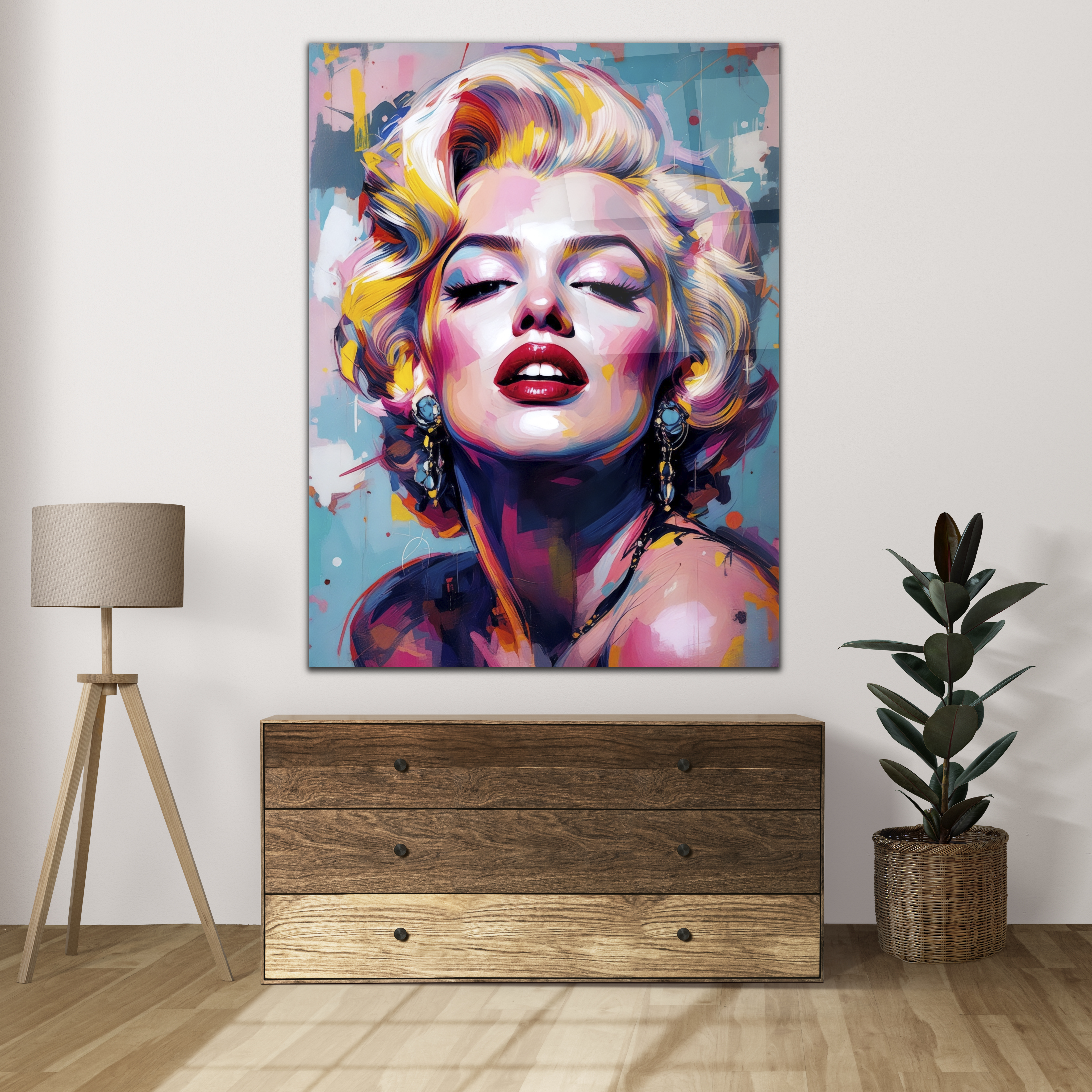 Marilyn Monroe Dikey Cam Tablo