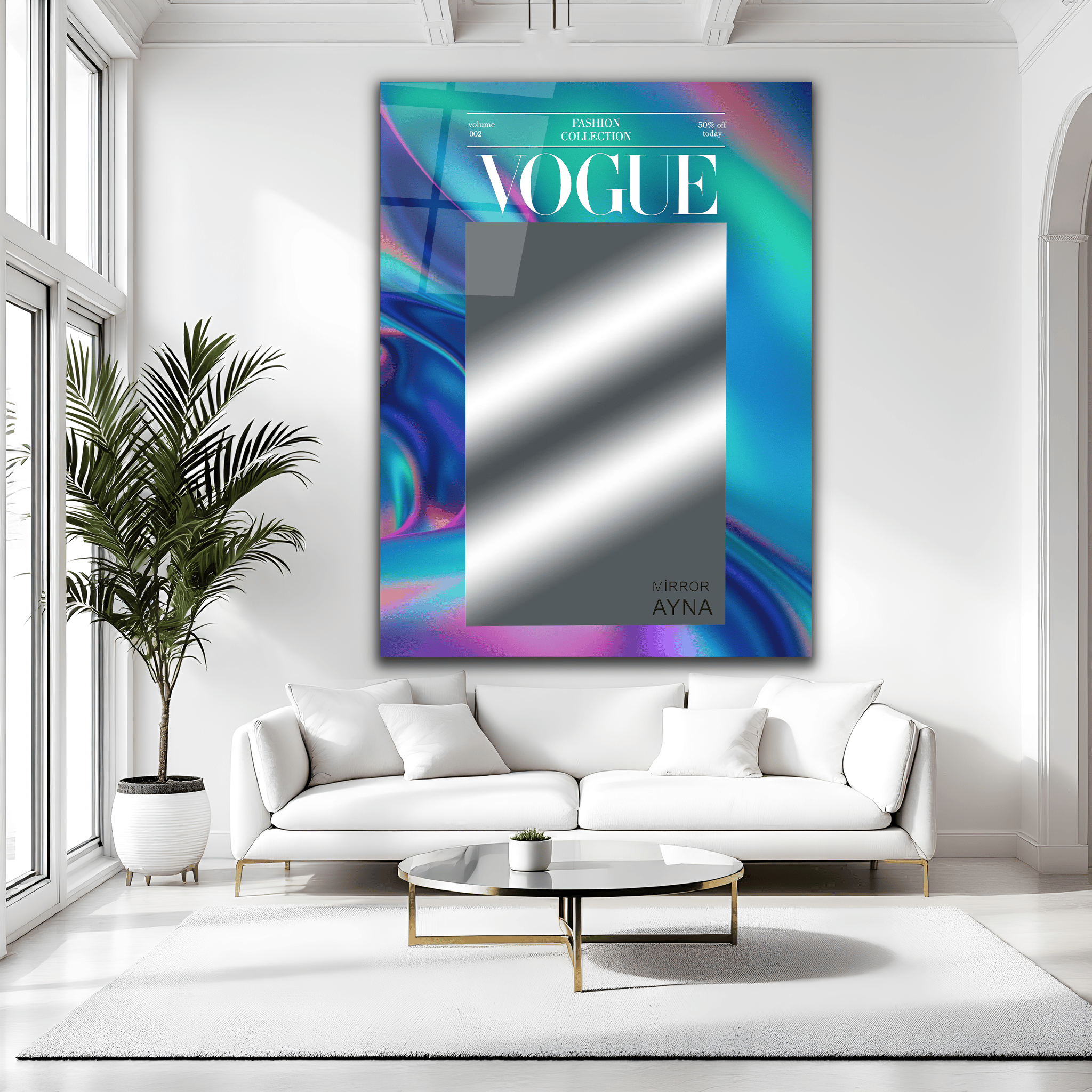 Modern Dekoratif Özel Tasarım Vogue Ayna