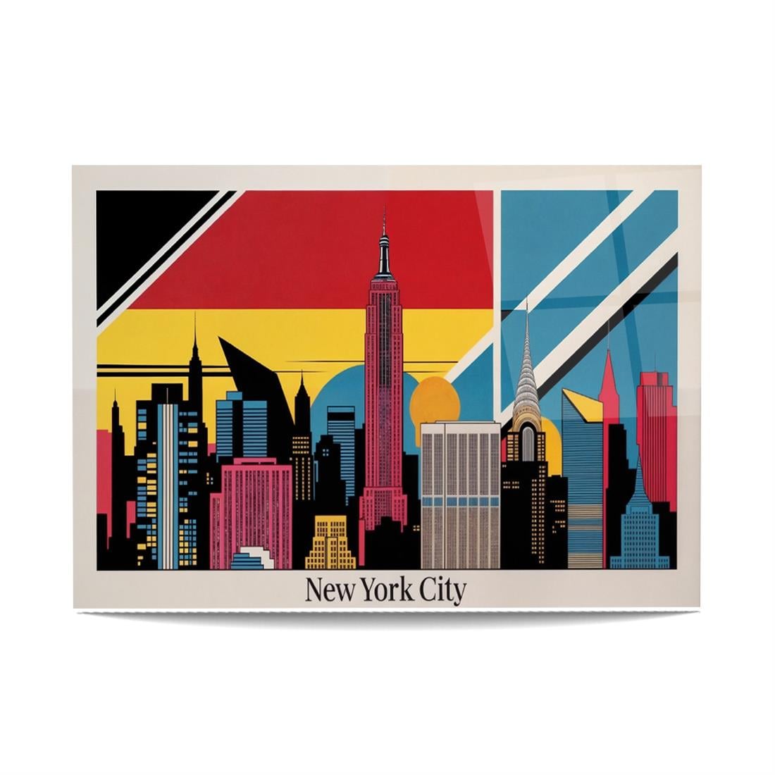 New York City Yatay Cam Tablo