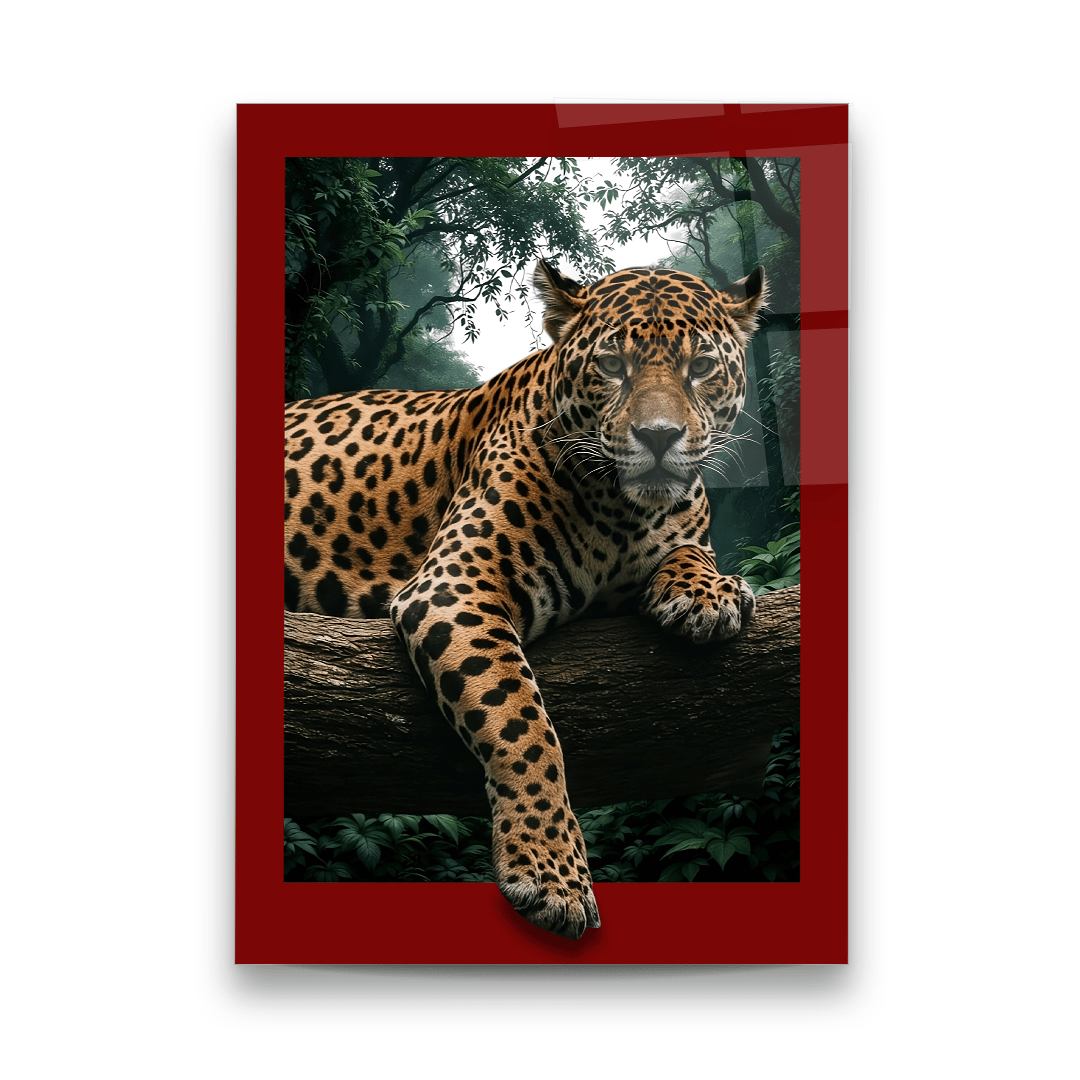 Ormandaki Jaguar Dikey Cam Tablo