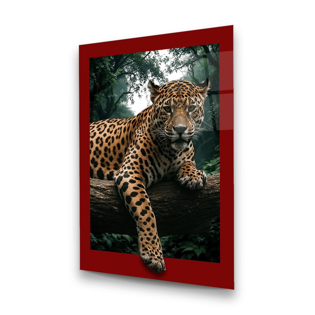 Ormandaki Jaguar Dikey Cam Tablo