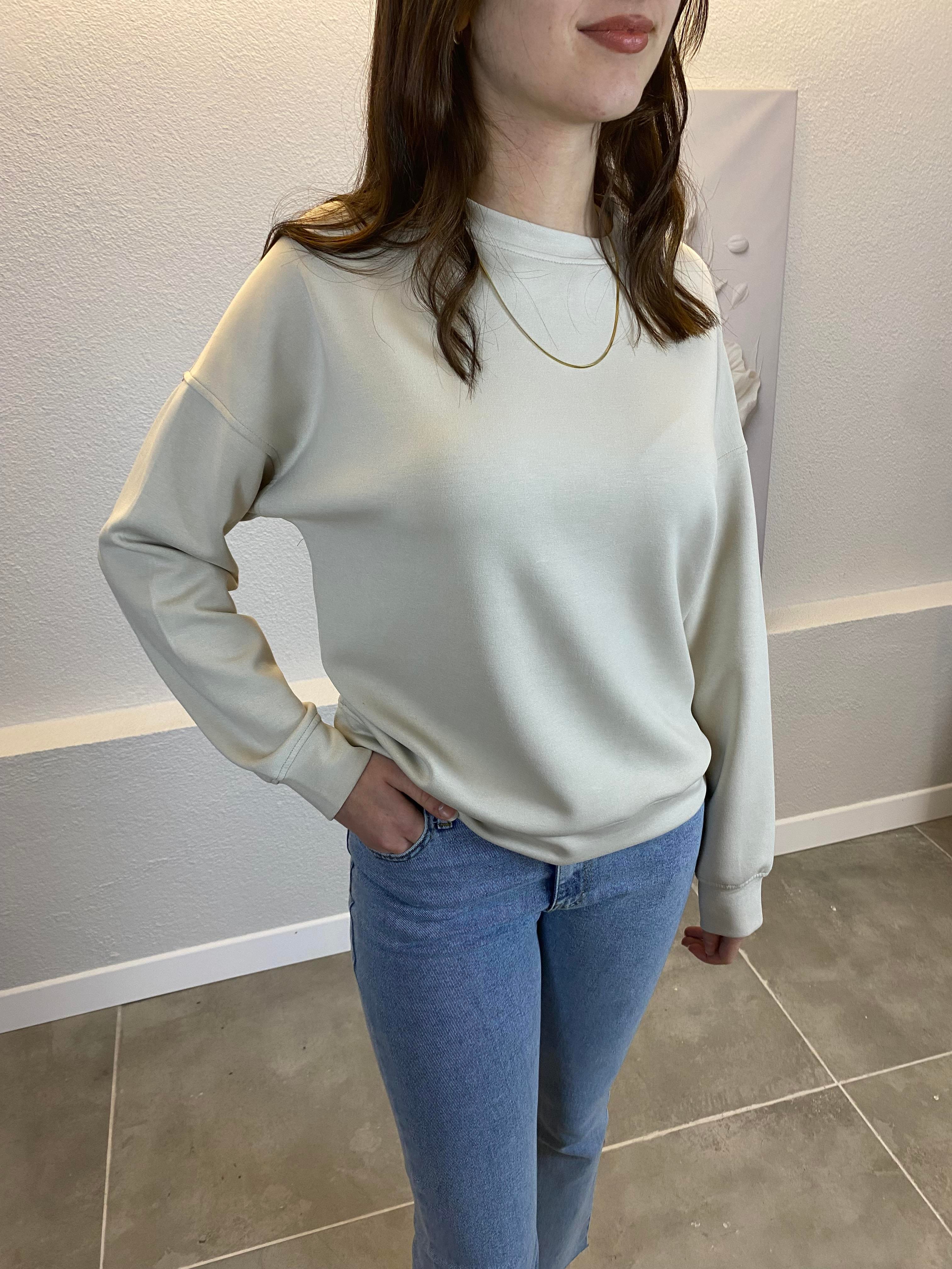 BEJ MODAL SWEATSHİRT