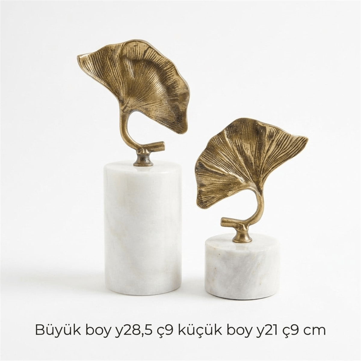 Ginkgo Yaprağı Mermer Biblo Seti
