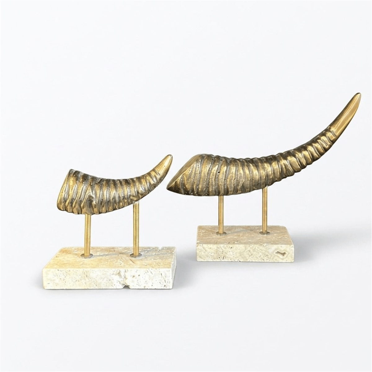 Gold Boynuz Mermer Kaideli Obje