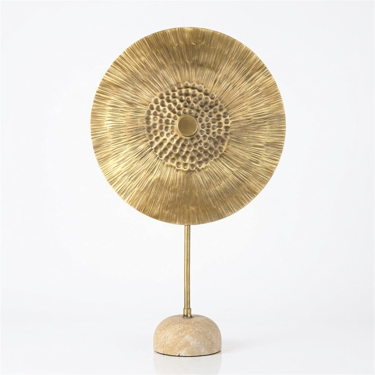 Gold Metal Yuvarlak Biblo