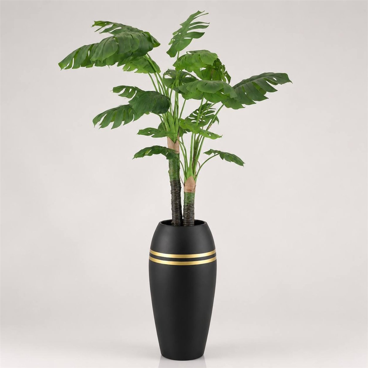 Siyah Gold Saksılı Yapay Monstera