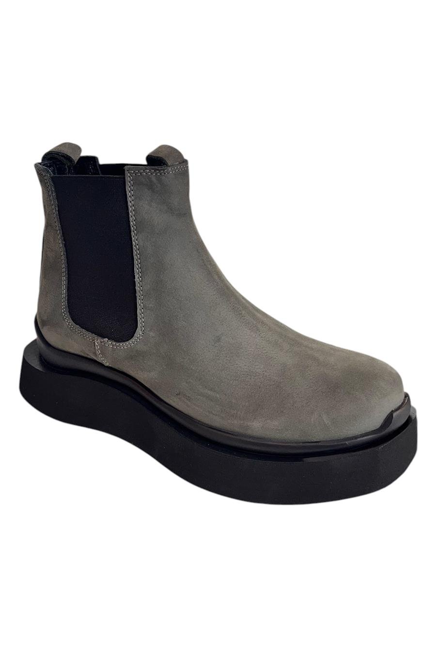 Gri Hakiki Nubuk Deri İçi Sıcak Astar Chelsea Bot