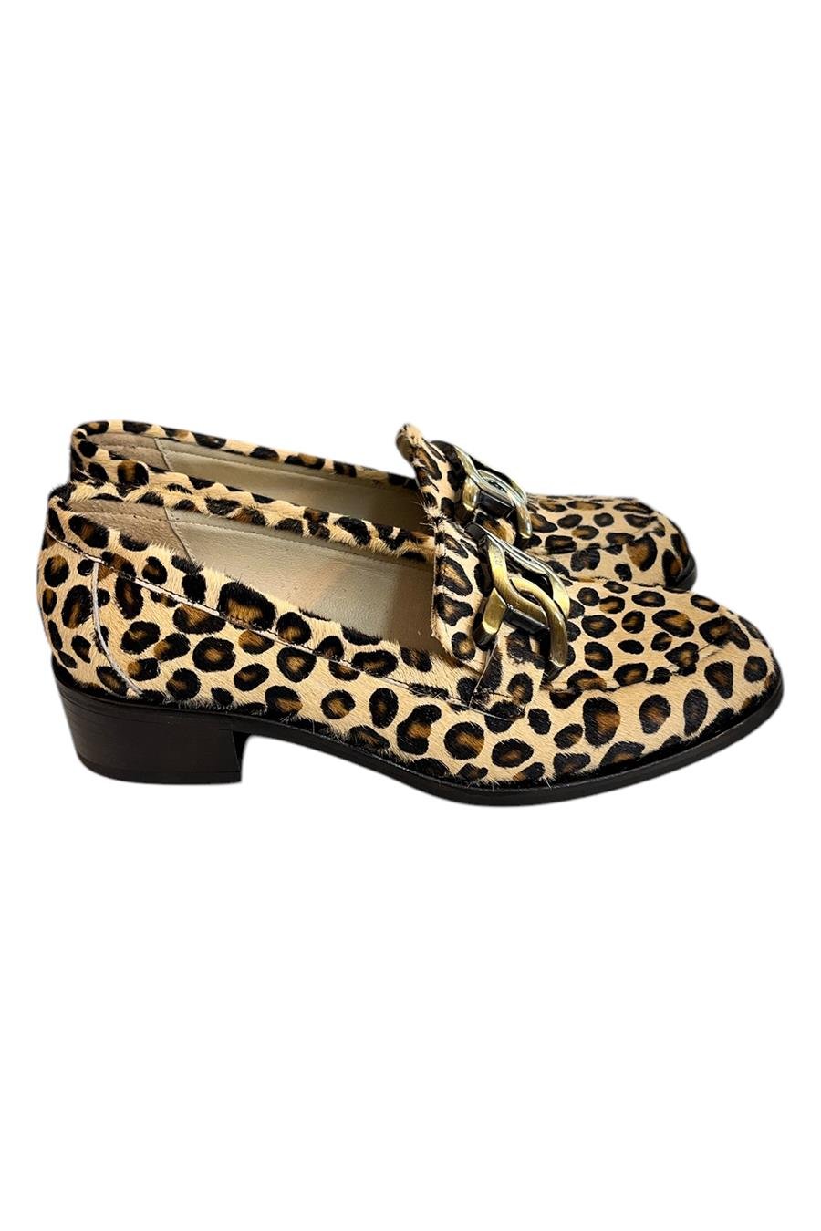 Leopar Hakiki Tay Deri Toka Detay Loafer