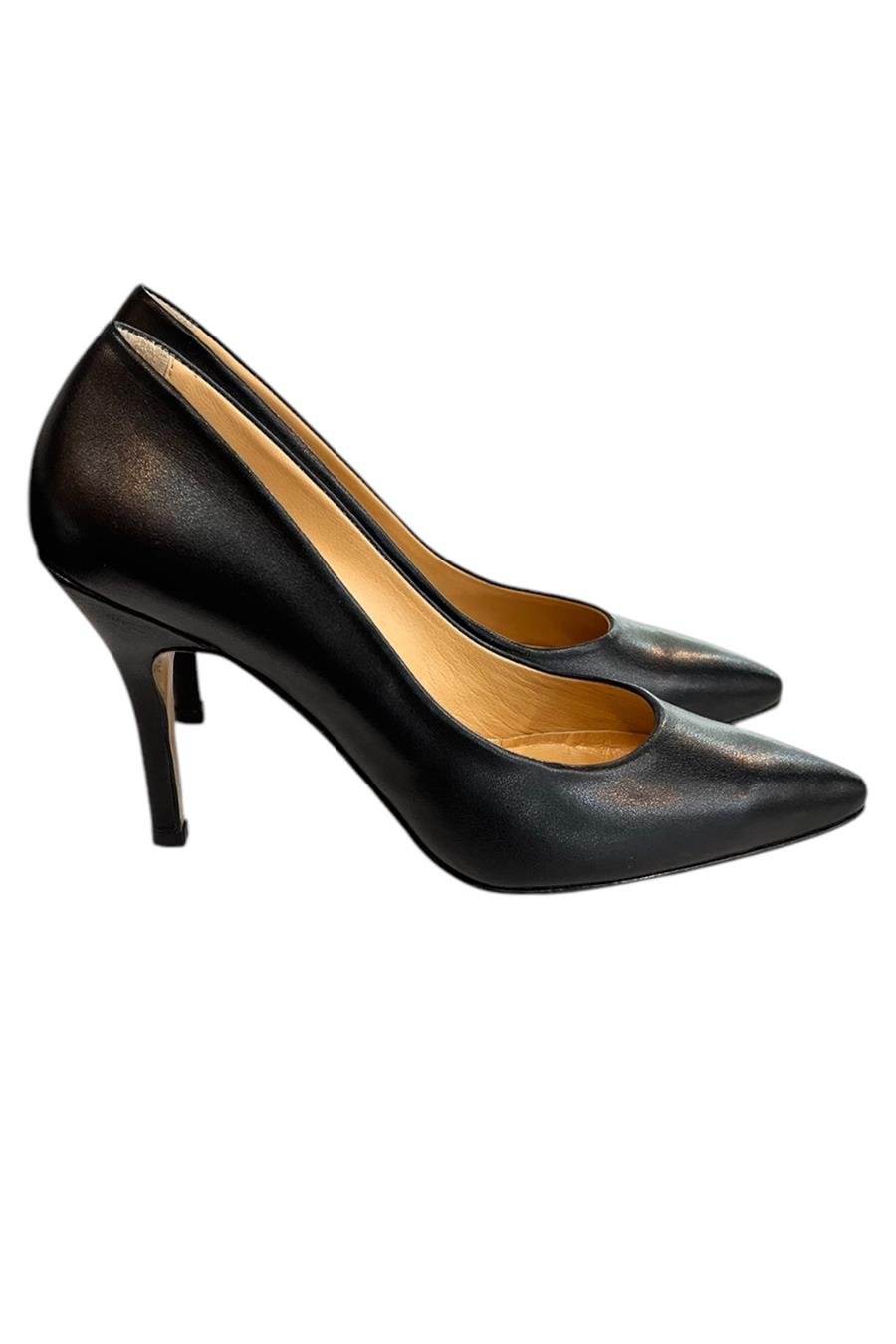 Siyah Hakiki Deri Stiletto