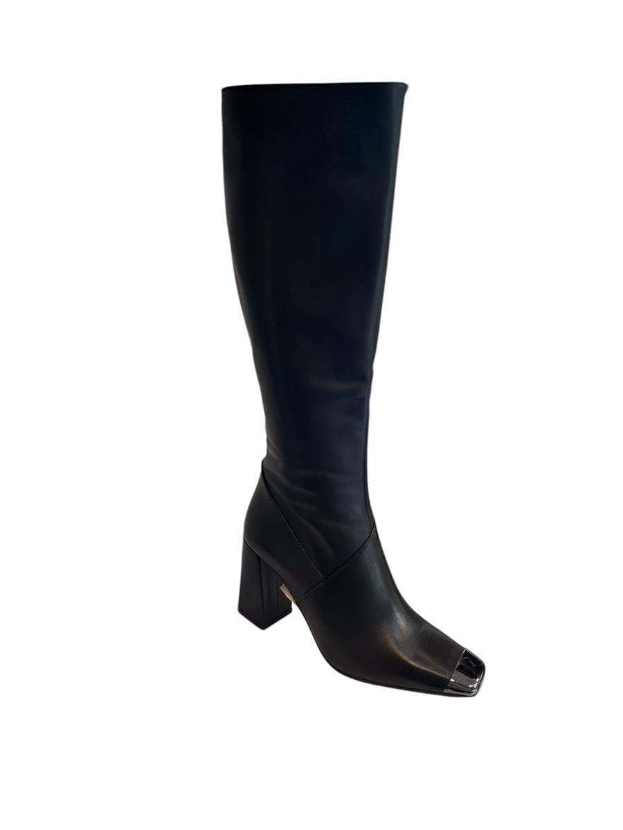 Siyah Hakiki  Deri Topuklu Çizme