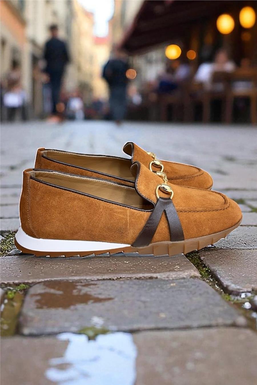 Taba Hakiki Deri Süet Toka Detay Comfort Taban Spor Loafer