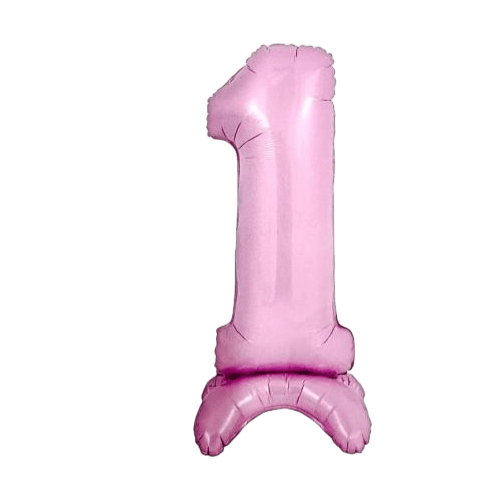 AYAKLI FOLYO RAKAM BALON PEMBE 25 INCH