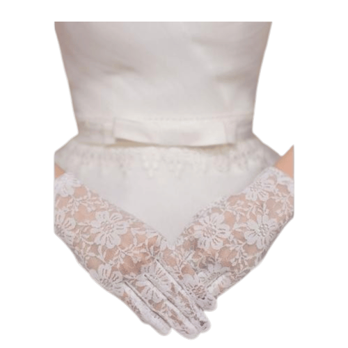 DANTELLİ ELDİVEN KISA MODEL BEYAZ 25 CM
