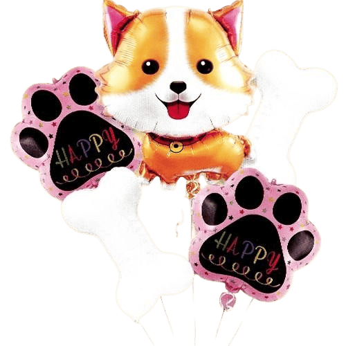 FOLYO BALON SEVİMLİ KÖPEK SET 5 Lİ