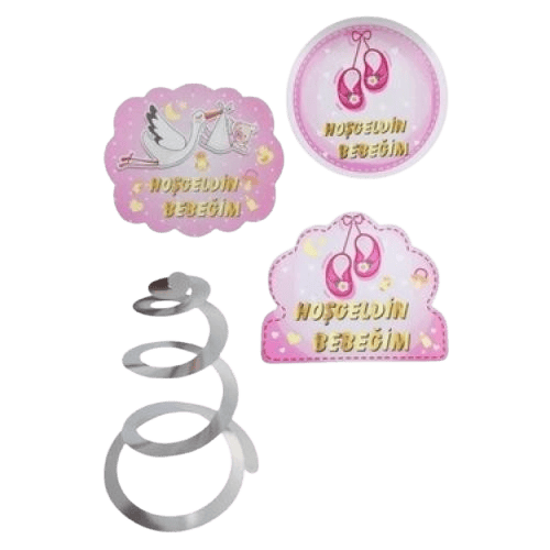 HOŞ GELDİN BEBEĞİM TAVAN SARKIT SÜS PEMBE 3 LÜ
