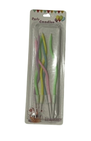KIVRIMLI SPİRAL MUM ALTLIKLI MAKARON 6 LI