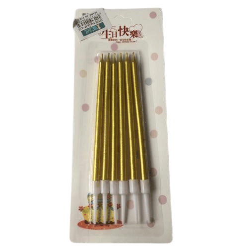 METALİK MUM ALTLIKLI GOLD 13 CM 6 LI
