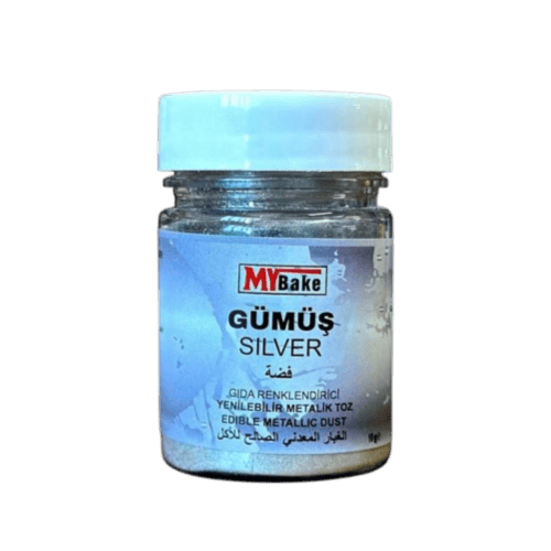 MYBAKE YENİLEBİLİR METALİK TOZ 10 GR GÜMÜŞ