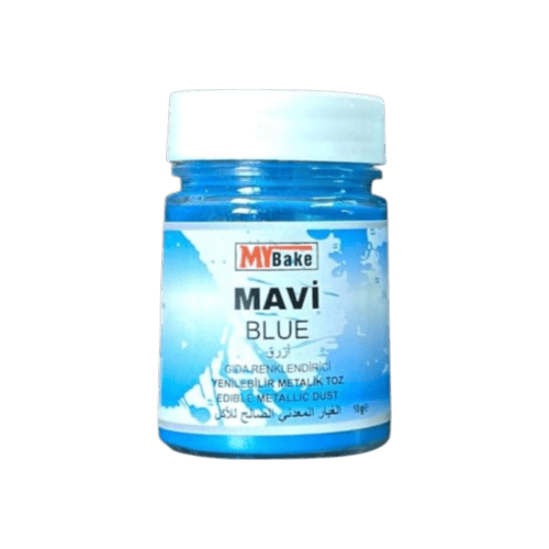 MYBAKE YENİLEBİLİR METALİK TOZ 10 GR MAVİ