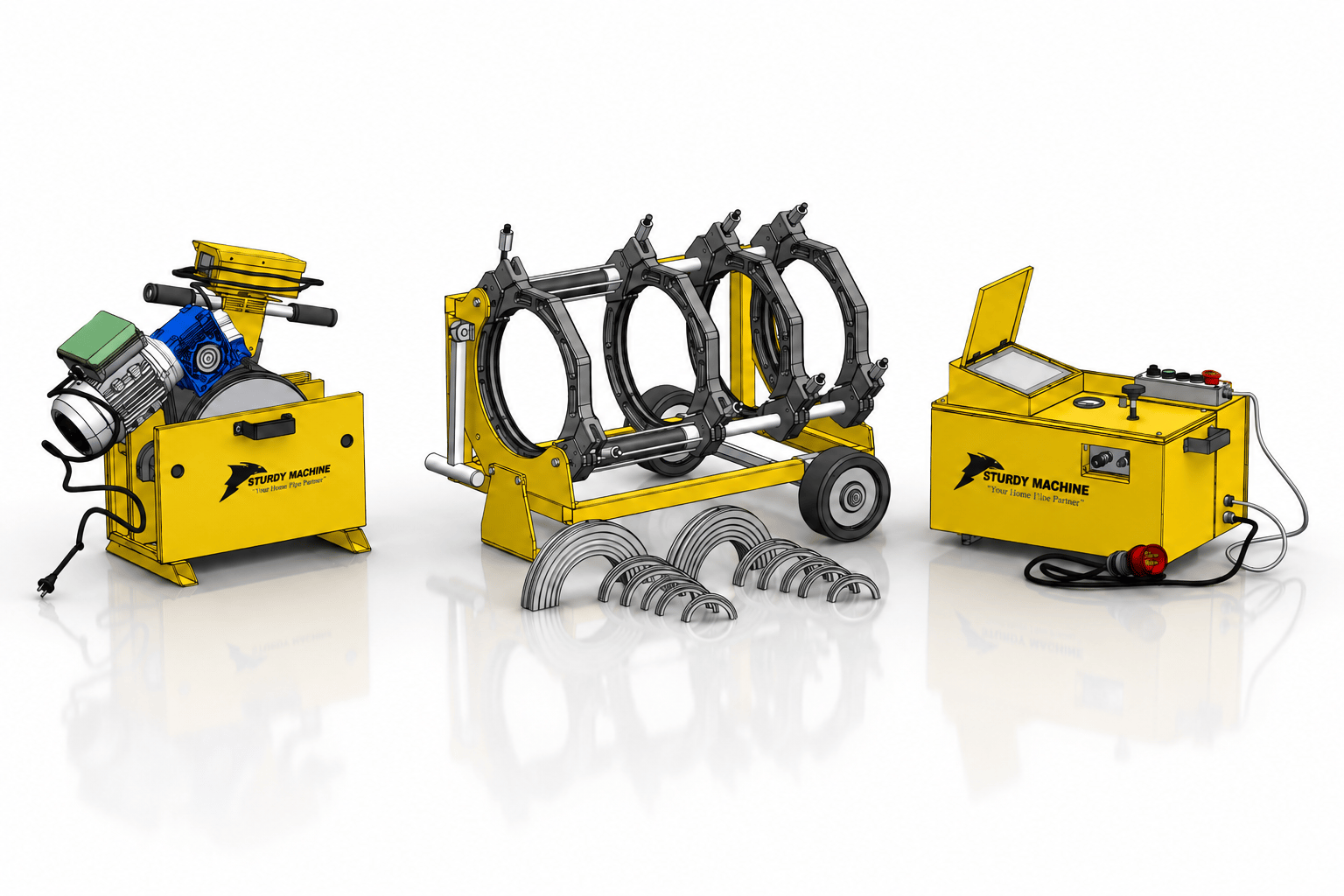 SMB-315 CNC PLASTİK BORU HİDROLİK ALIN KAYNAK MAKİNESİ 90MM-315MM