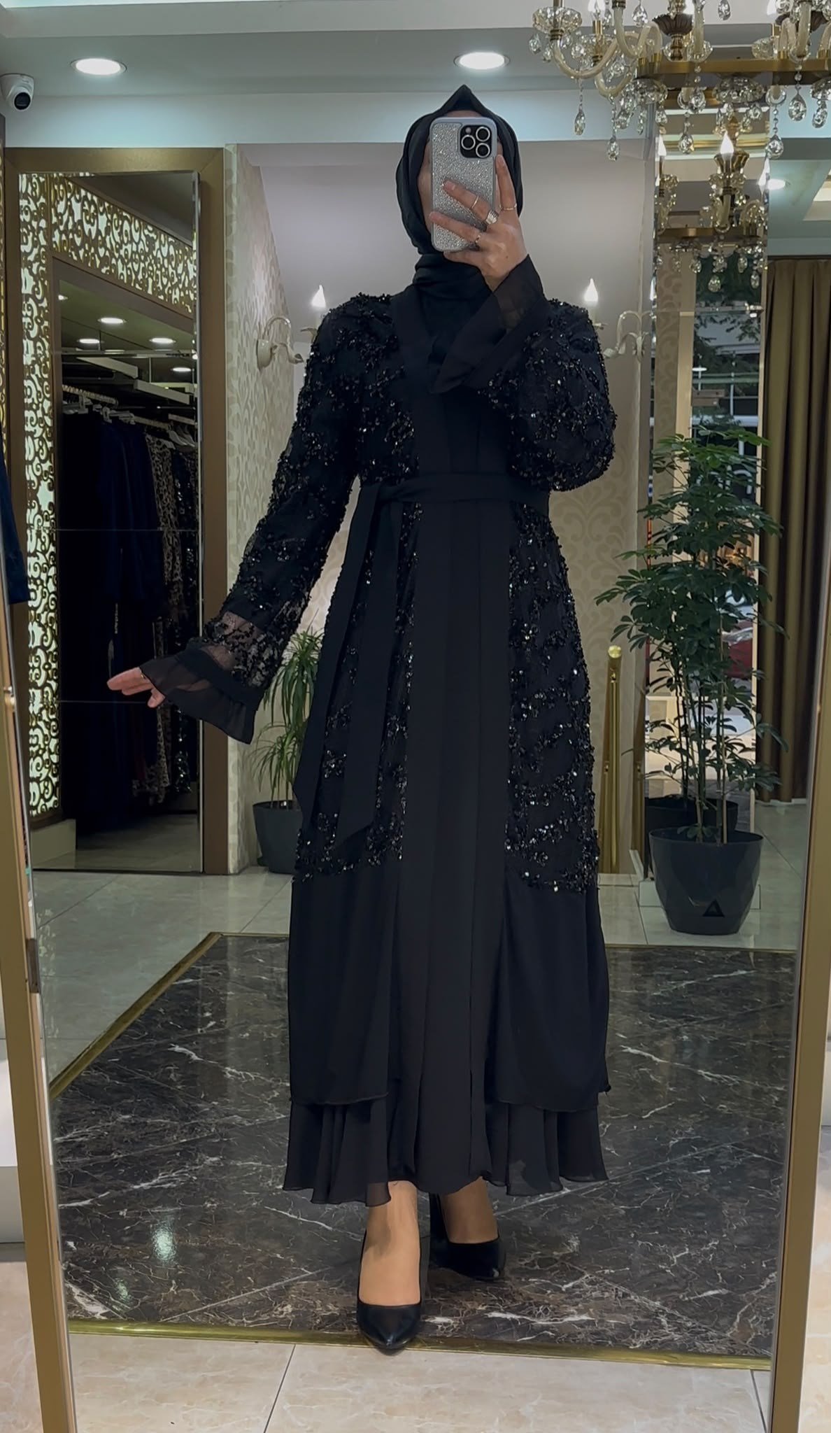 Kağan Kamer Nova Abaya Siyah 