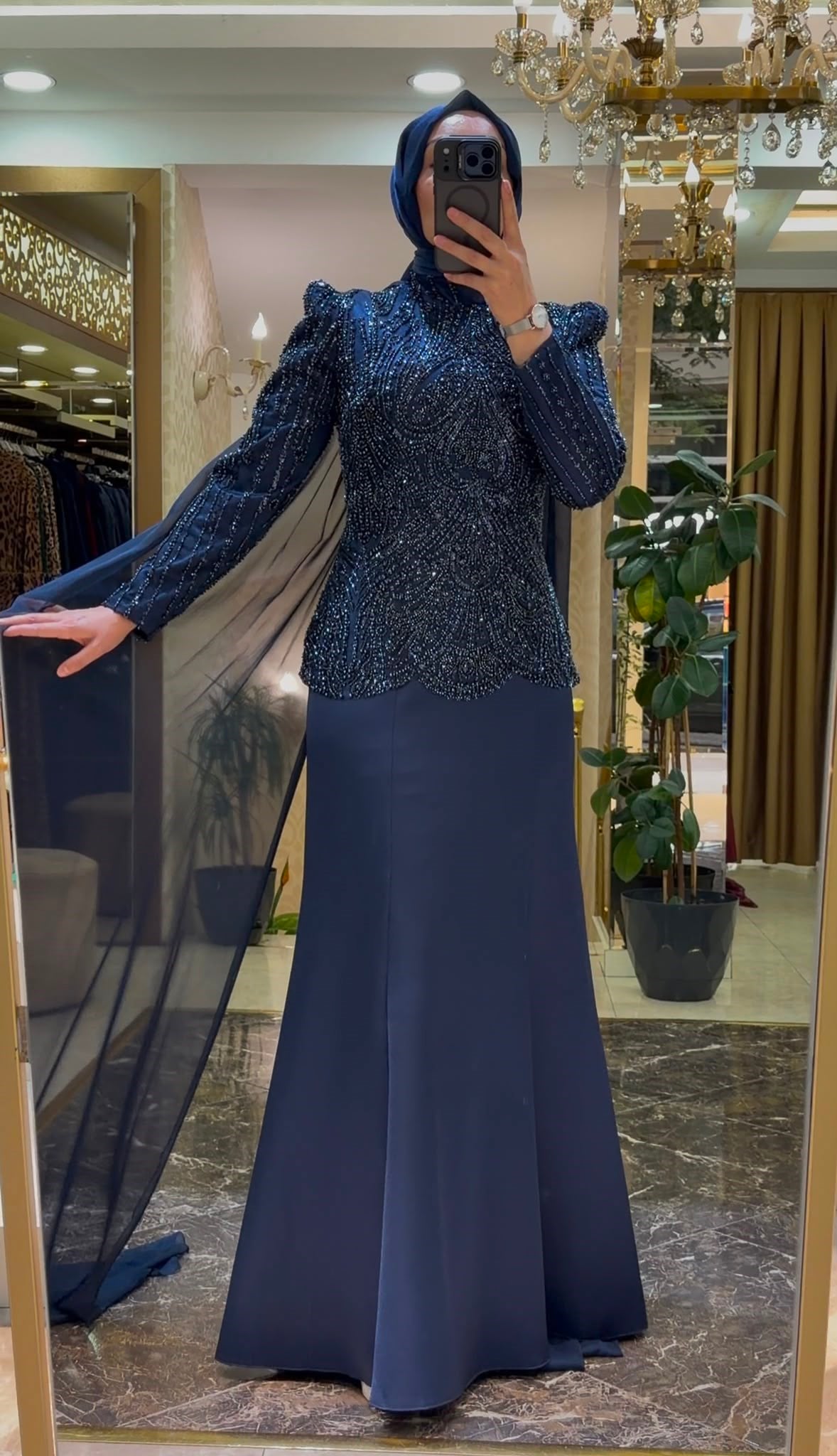 Pınar Şems Aksoy Abiye lacvert
