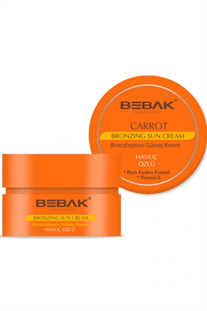 Bebak Havuç Özlü Güneş Bakım Kremi – Doğal Bronzluk Destekleyici, 100 ml