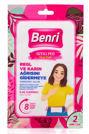 Benri Regl ve Karın Ağrısı İçin Isıtıcı Ped 2'li