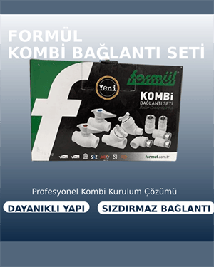 Formül Kombi Bağlantı Seti Düz | Dayanıklı, Sızdırmaz ve Kolay Montajlı Kombi Tesisat Bağlantı Seti