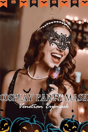 Kadın & Erkek Halloween Dantel Maske – Siyah Venedik Tarzı Maske Balosu Göz Maskesi, Kostüm ve Parti Aksesuarı