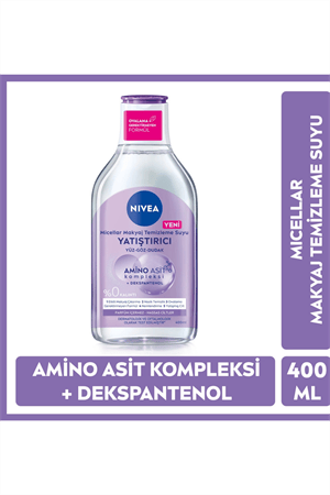 Nivea Micellar Yatıştırıcı Makyaj Temizleme Suyu 400 ml | Yüz, Göz ve Dudak İçin Hassas Temizlik