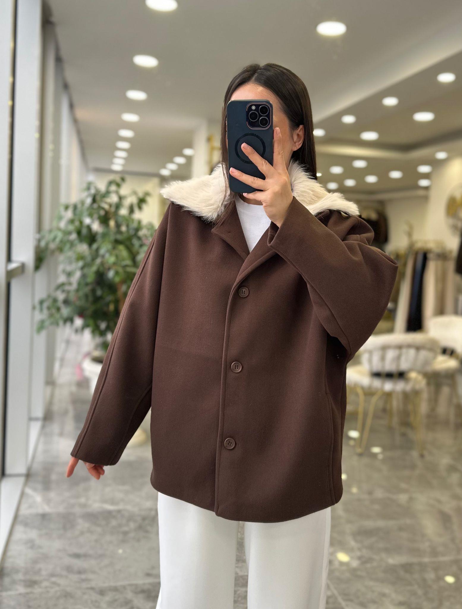 CEKETModa MTKRKLKŞCKT1000Kürklü Kaşe Ceket