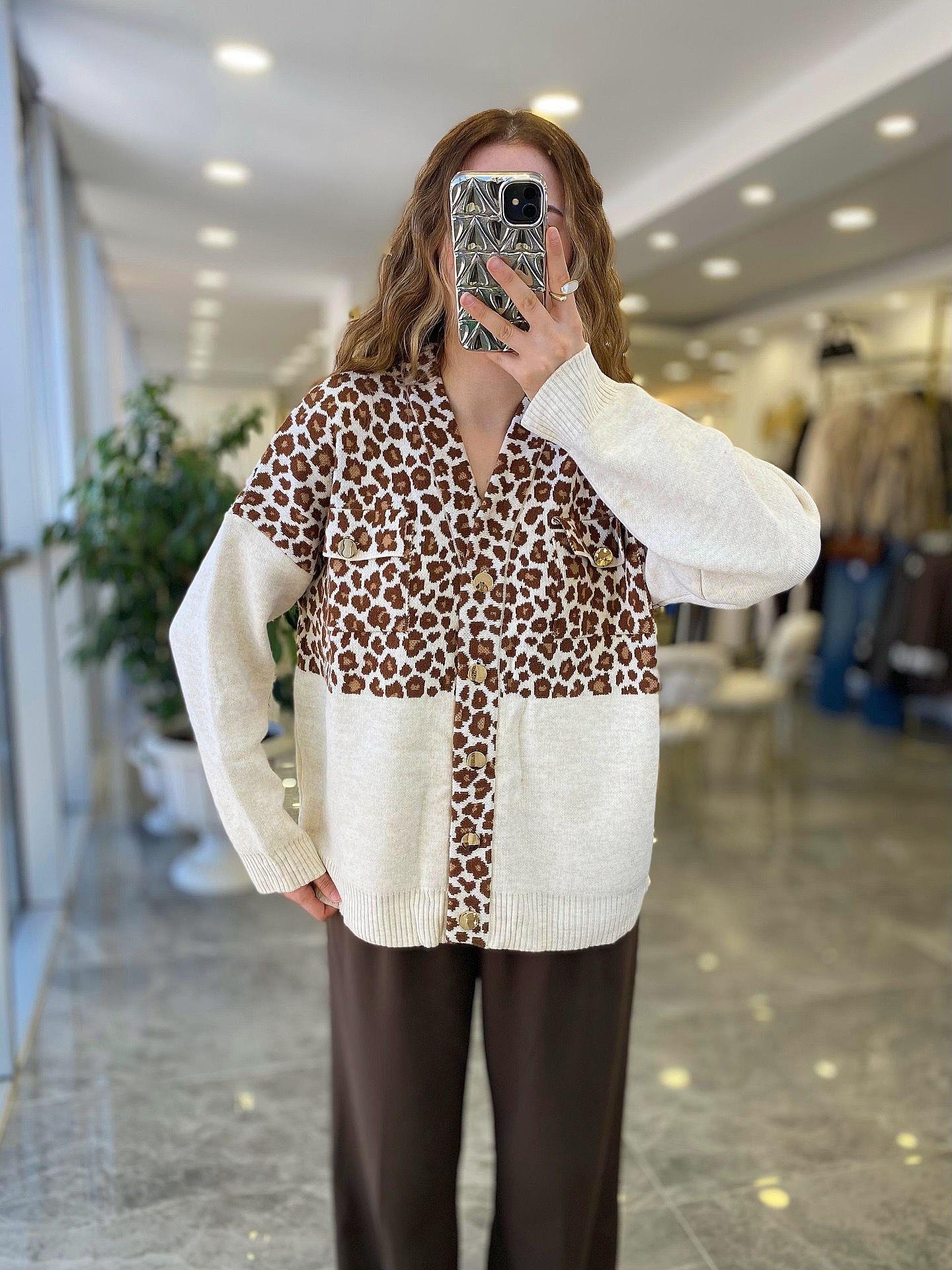 HIRKAModa MTLEOHRK450Leopar Hırka