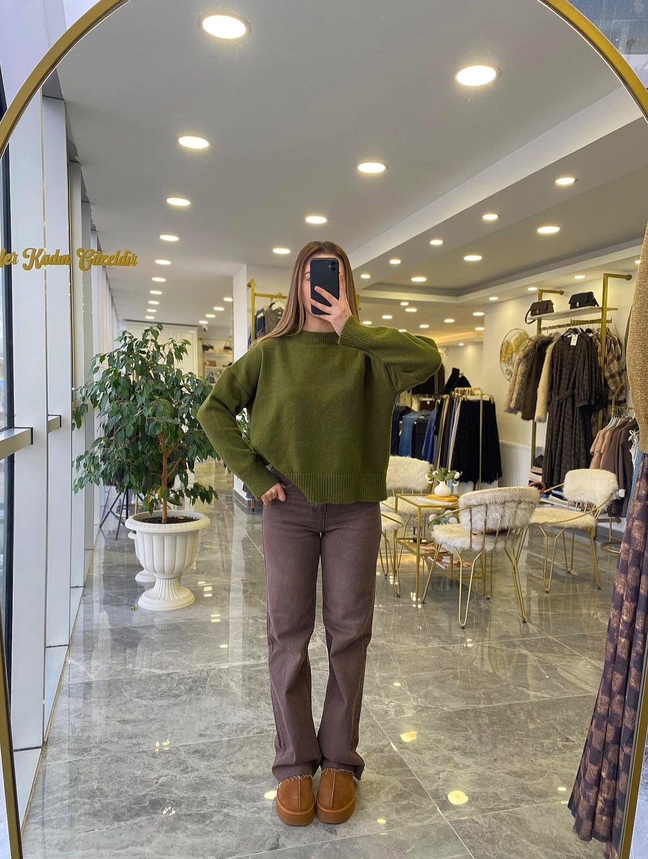 KAZAKModa MTBSCKZKYŞL4000Yeşil Basic Kazak