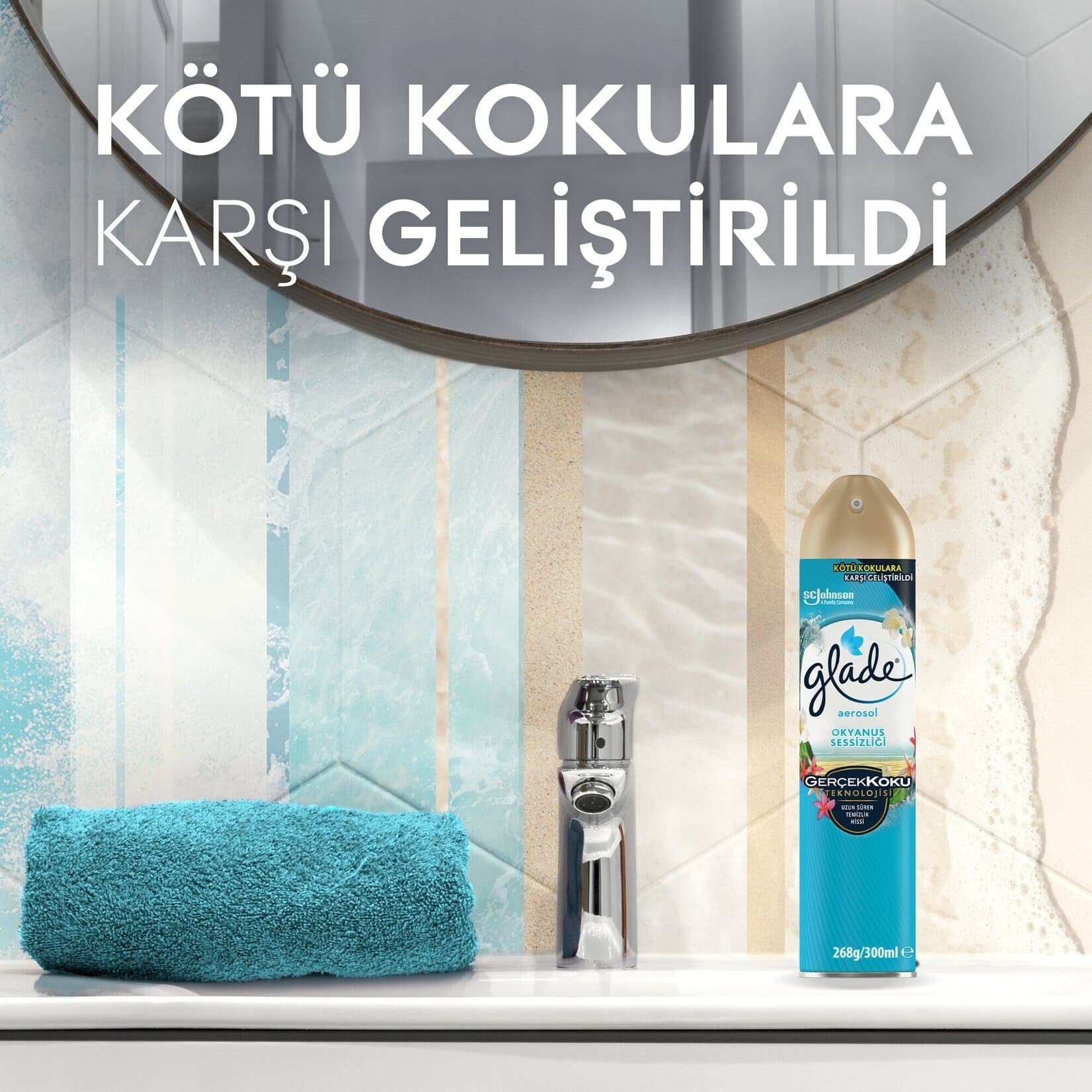 Glade Oda Kokusu Aerosol Sprey 300 ml Okyanus