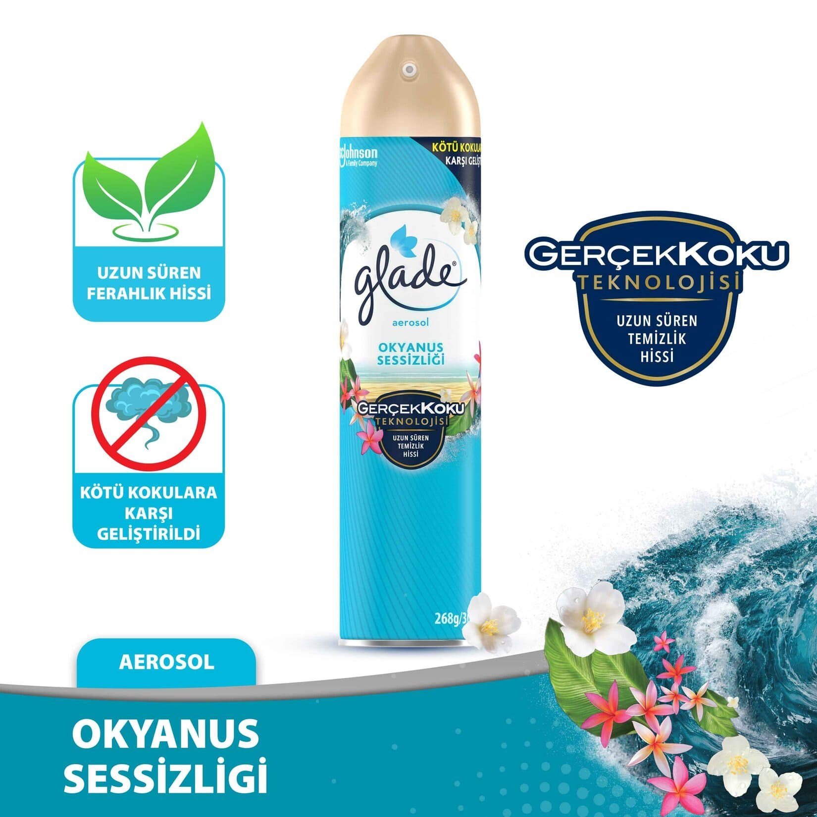 Glade Oda Kokusu Aerosol Sprey 300 ml Okyanus
