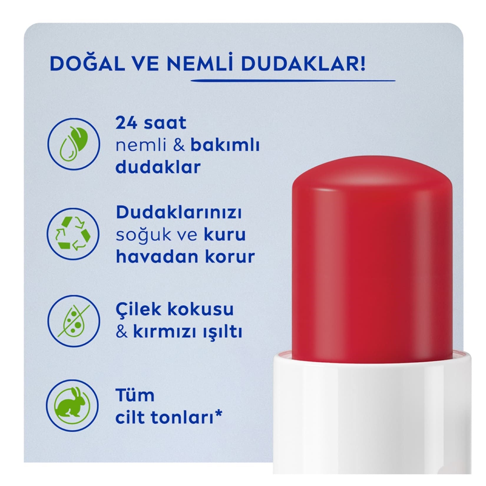 Nivea Dudak Kremi Aromalı Çilek 4,8 g
