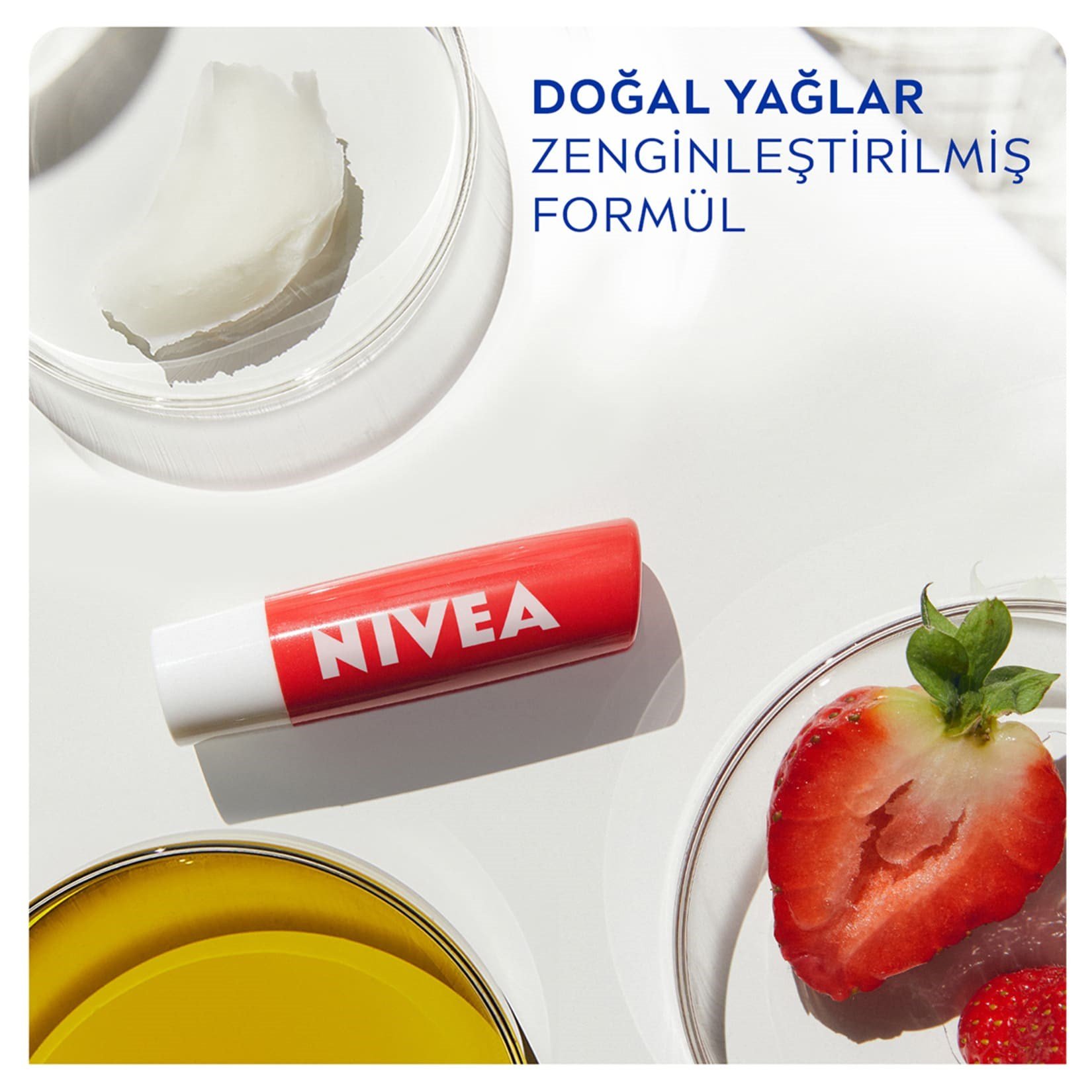 Nivea Dudak Kremi Aromalı Çilek 4,8 g
