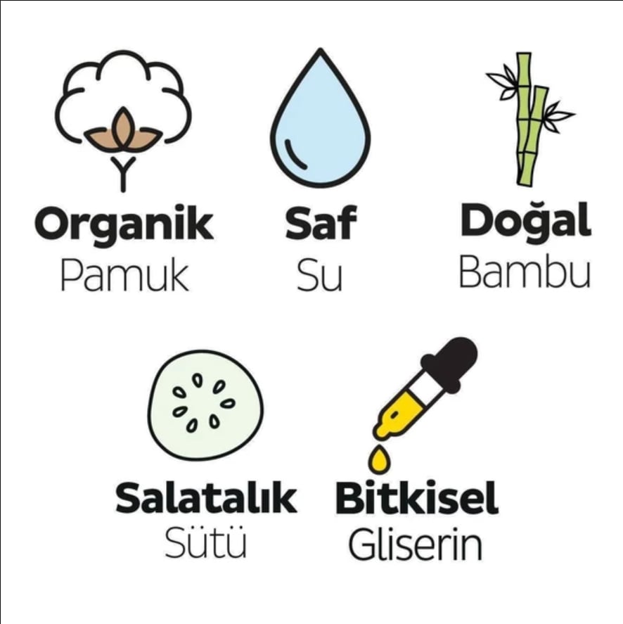 Sleepy Natural Yenidoğan Islak Bebek Bakım Havlusu