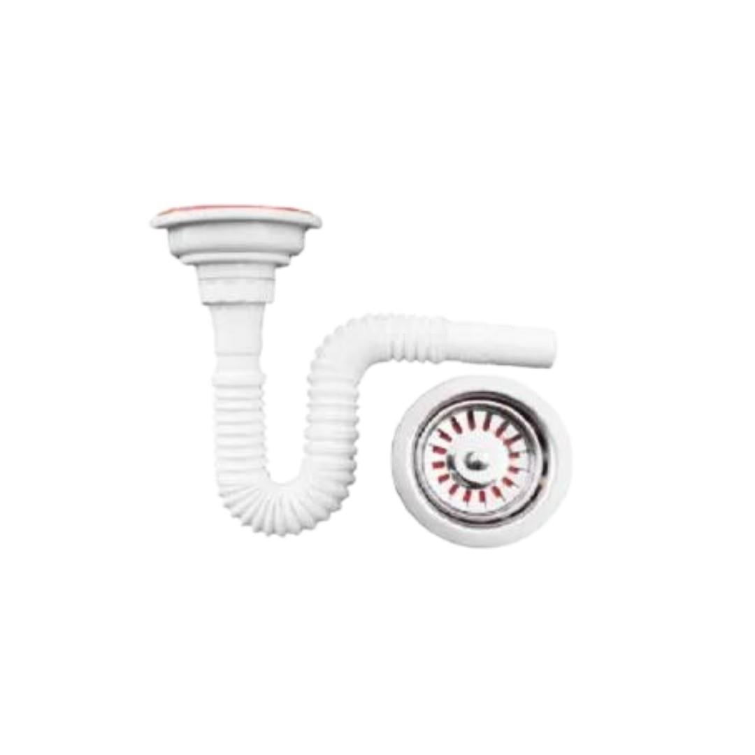 KÖRÜKLÜ LAVABO SİFONU GENİŞ TEKLİ KAFA TAŞMALI