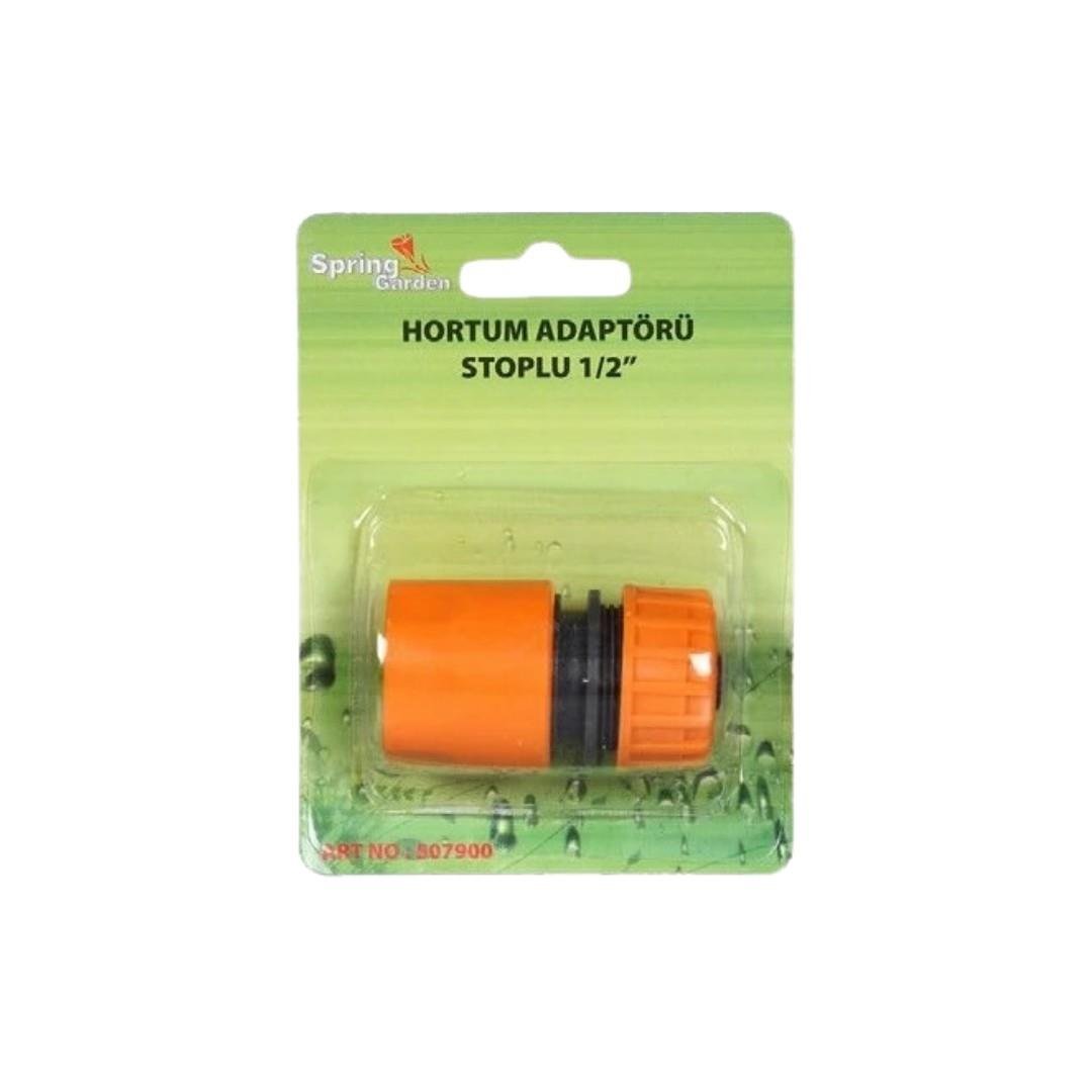 SPRİNG GARDEN HORTUM ADAPTÖRÜ STOPLU 1/2''