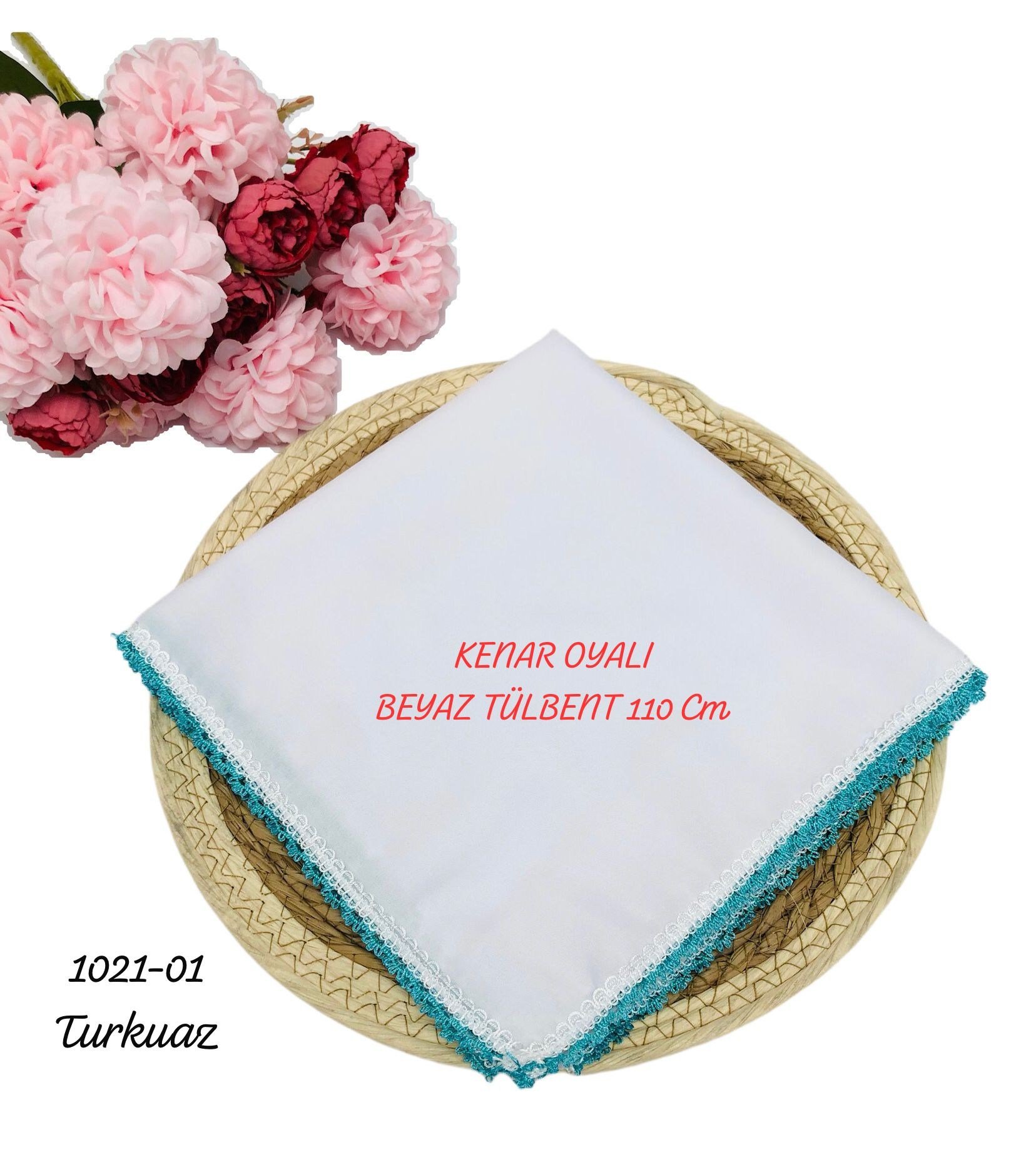 Kenarı Oyalı Tülbent 110 cm