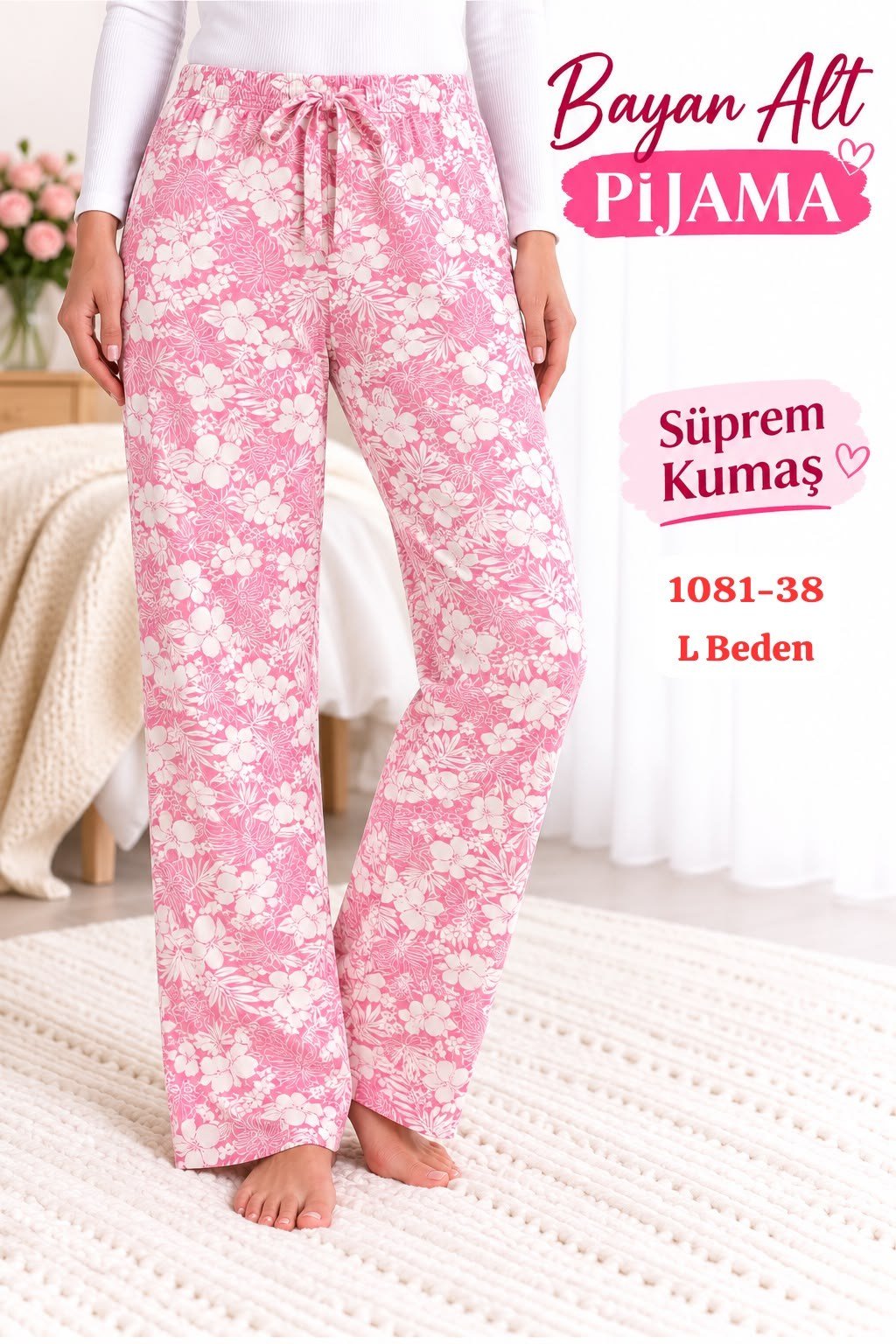 Süprem (sert) Kumaş Alt Pijama