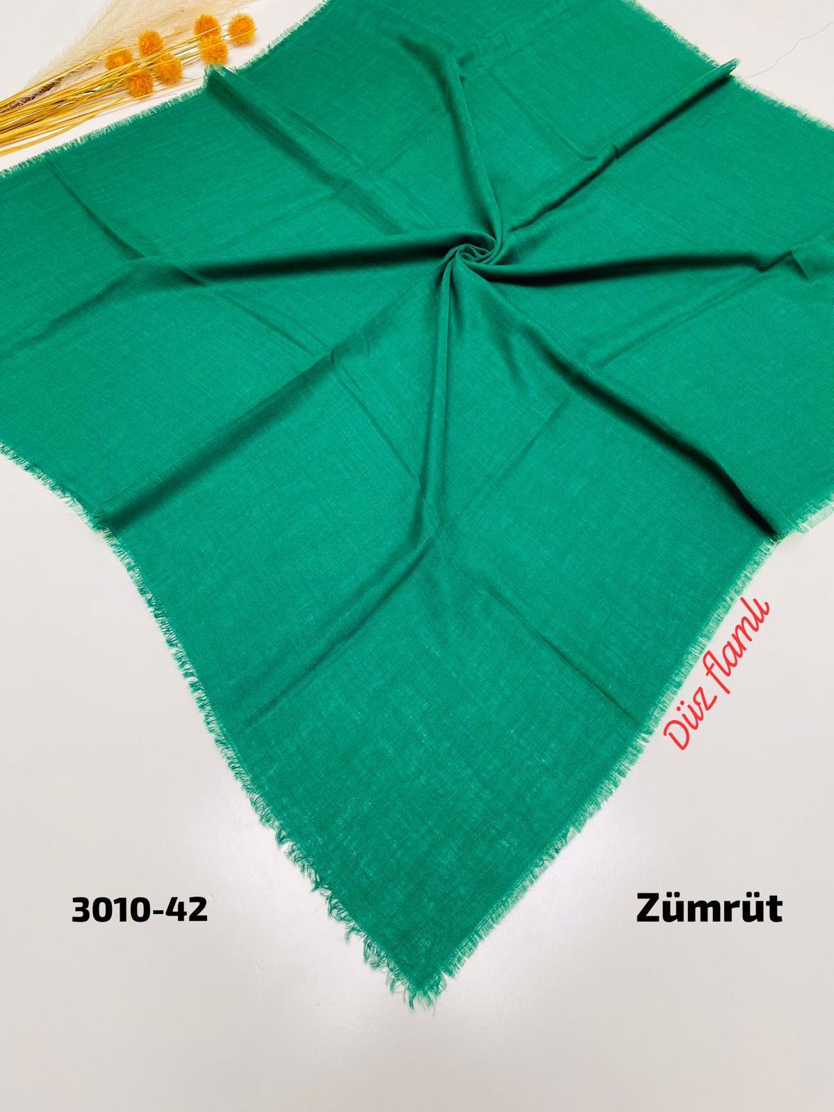 3010 Düz Flamlı Eşarp