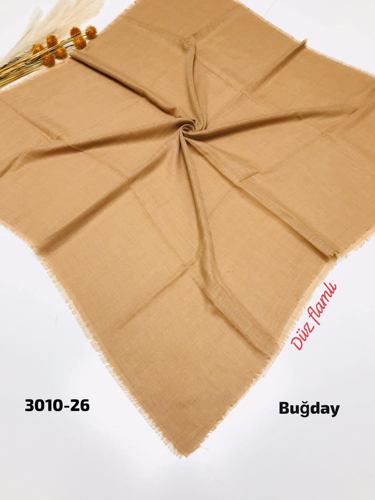 3010 Düz Flamlı Eşarp