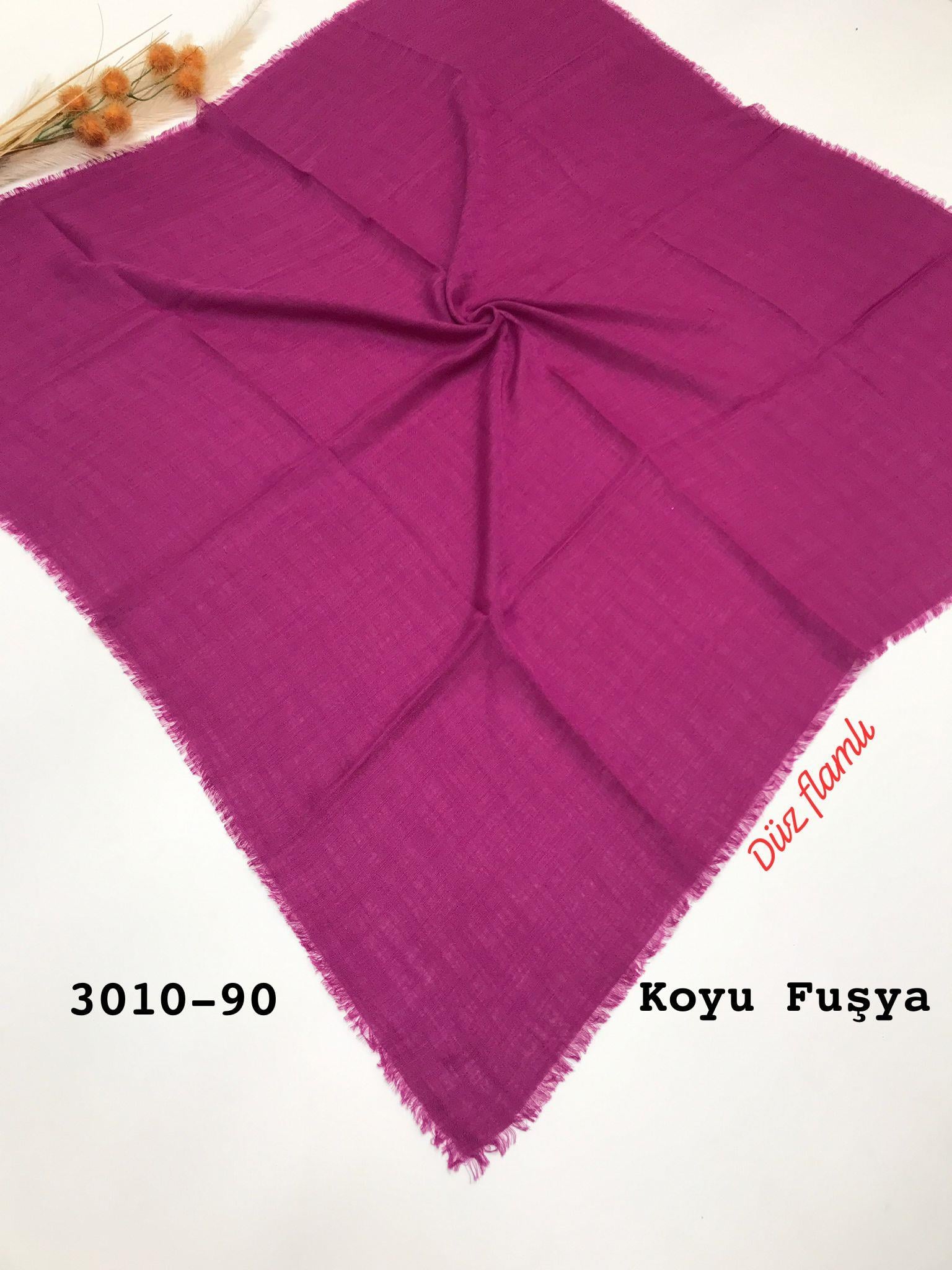 3010 Düz Flamlı Eşarp