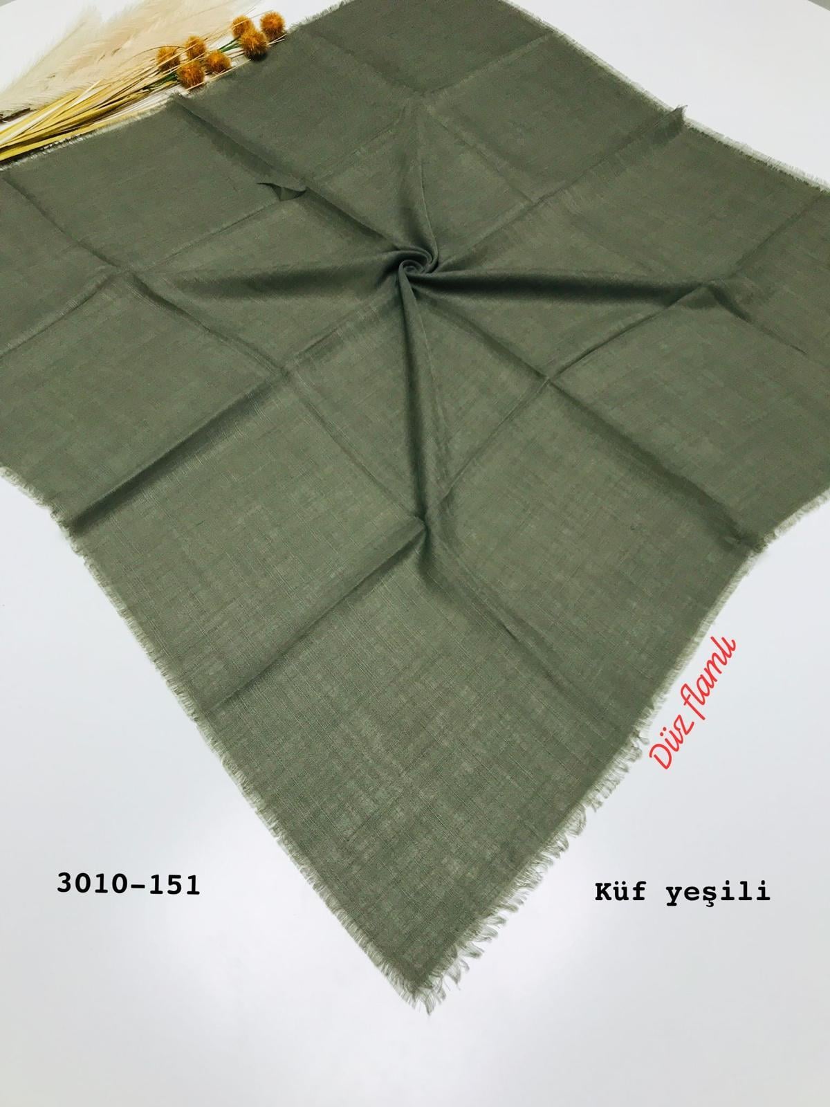 3010 Düz Flamlı Eşarp