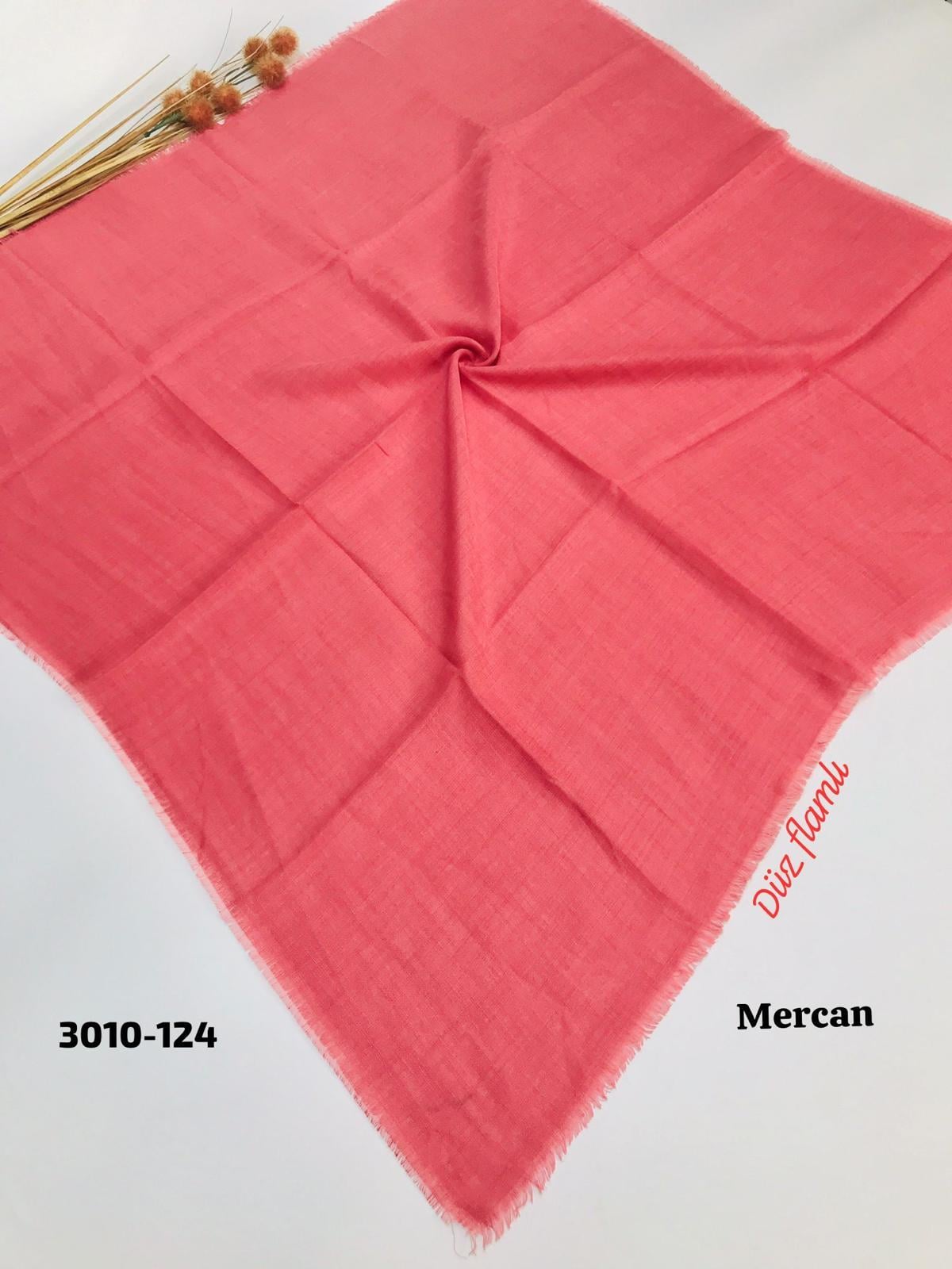 3010 Düz Flamlı Eşarp