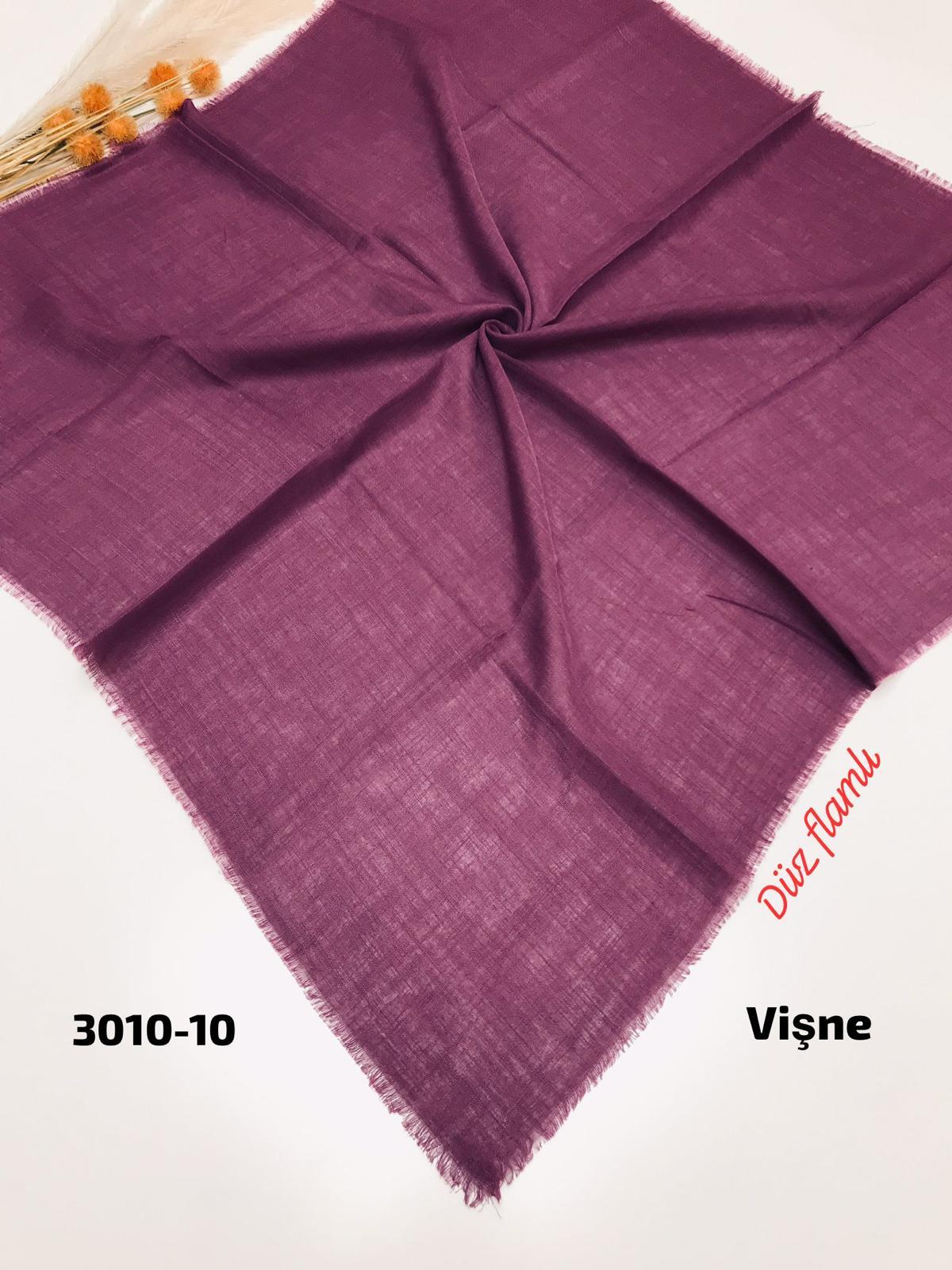 3010 Düz Flamlı Eşarp